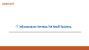 IT Infrastructure Services For Small Business