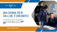 Backwater Valve Installation in Toronto