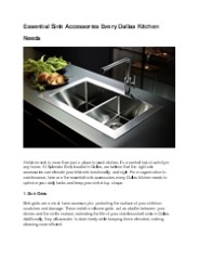 Essential Sink Accessories Every Dallas Kitchen Needs