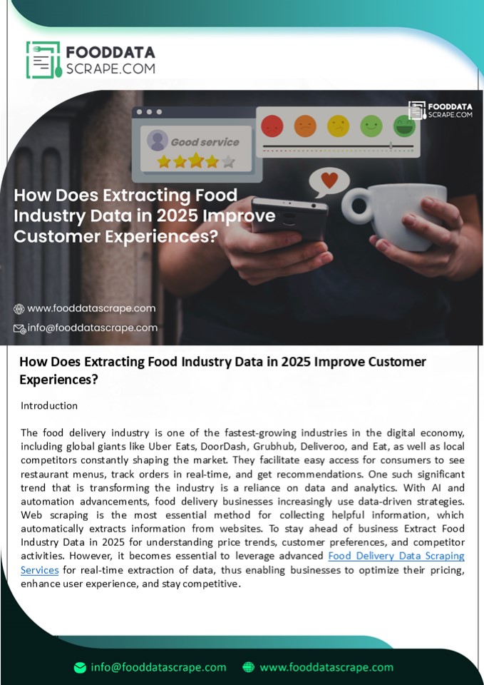 Enhance Customer Experiences by Extracting Food Industry Data 2025