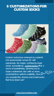 5 Customizations for Custom Socks