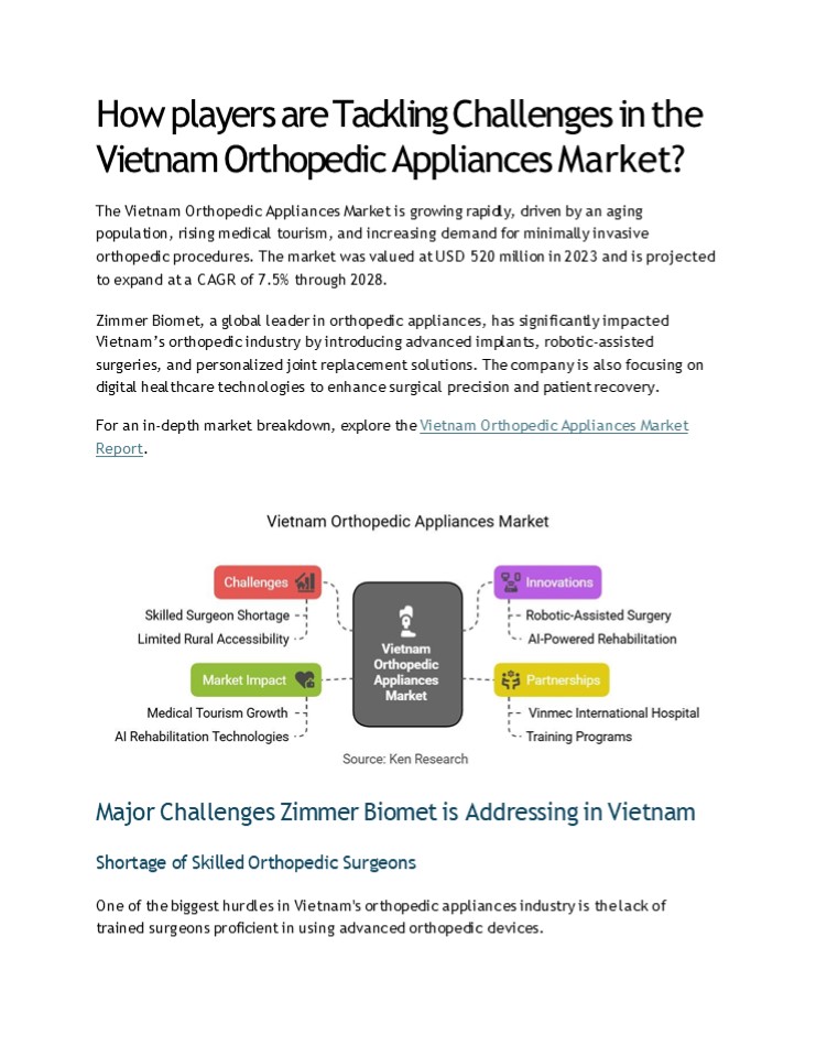 Vietnam Orthopedic Appliances Market