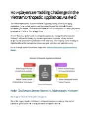 Vietnam Orthopedic Appliances Market