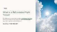 What is Refundable flight tickets?