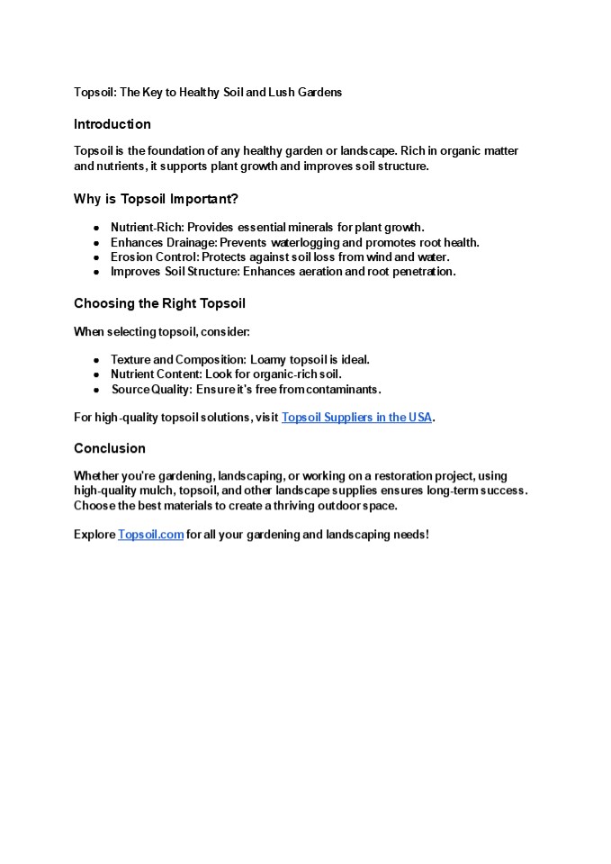 Landscape Mulch,Topsoil