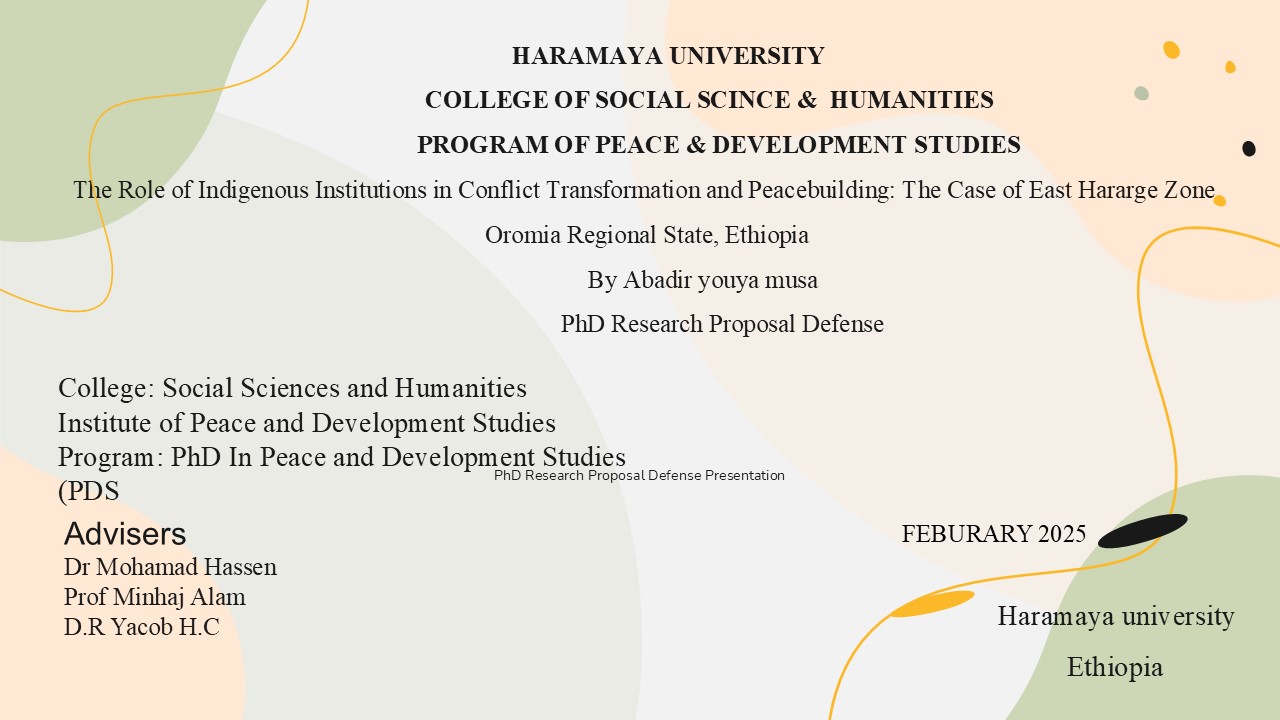 the role of indigenous institustion