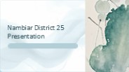 Nambiar District 25 Master Plan