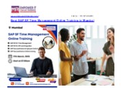 Best SAP SF Time Management Online Training in Mumbai