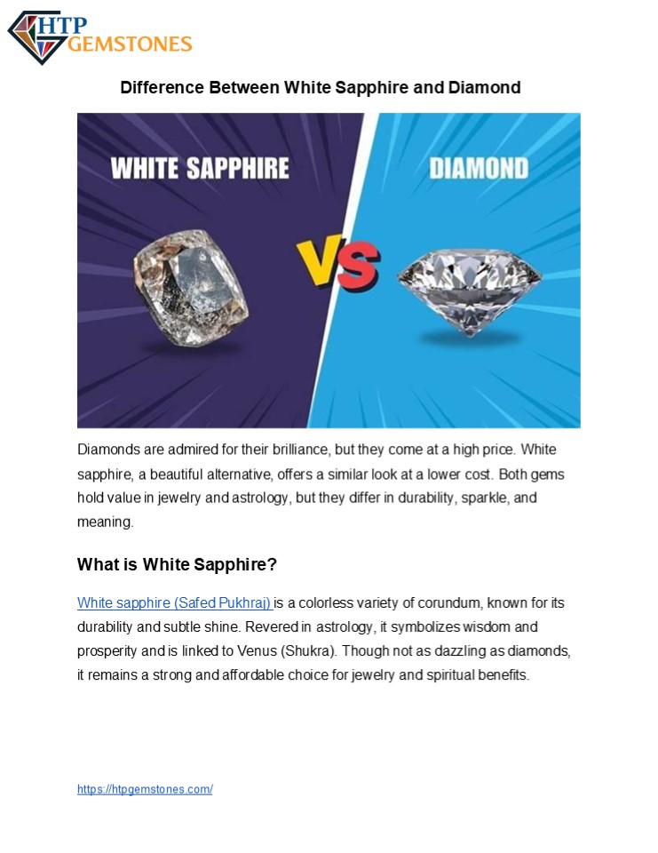 White Sapphire vs Diamond: Key Differences & Comparison