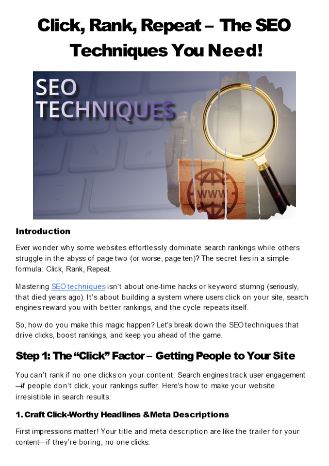 Click, Rank, Repeat – The SEO Techniques You Need! (1)