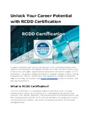 Unlock Career Growth with RCDD Certification