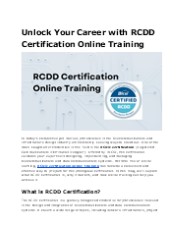 Master RCDD Certification with Online Training