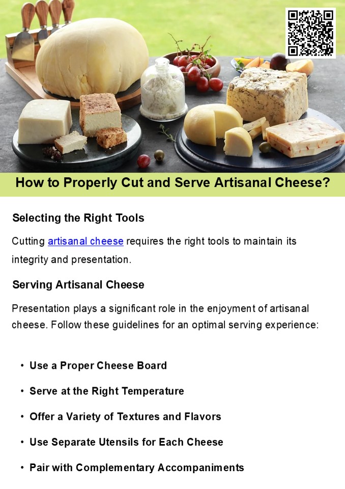How to Properly Cut and Serve Artisanal Cheese?
