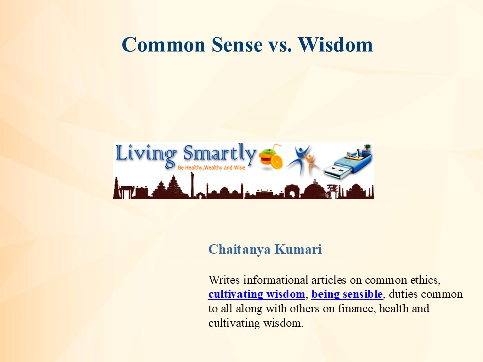 common sense vs wisidom