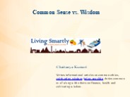 common sense vs wisidom