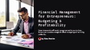 Financial Management for Entrepreneurs: Budgeting & Profitability