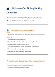 The ultimate cat skiing packing checklist