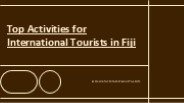 Things to do in Fiji for International Tourists