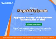 Aggregate Testing Lab Equipments Manufacturers in India