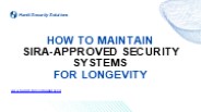 How to Maintain SIRA-Approved Security Systems for Longevity