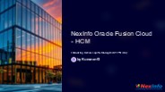 NexInfo’s Oracle Fusion Cloud HCM Solutions