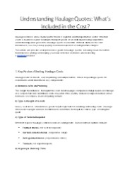 Understanding Haulage Quotes: What’s Included in the Cost?