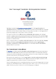 Sim-Trans Legal Translation & Interpretation Services