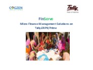 Micro Finance Management Solutions on Tally Prime