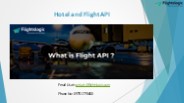 Hotel and Flight API