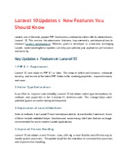 Laravel 10 Updates & New Features You Should Know