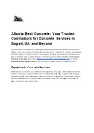 Contractors Concrete in Bogart, GA