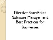 Effective SharePoint Software Management: Best Practices for Businesses