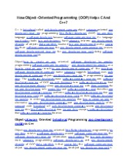 How Object-Oriented Programming (OOP) Helps C And C++?