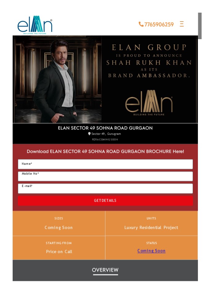 ELAN SECTOR 49 SOHNA ROAD GURGAON