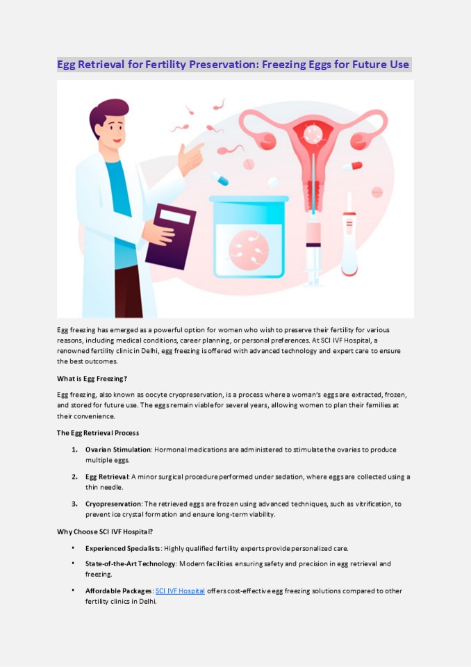 Egg Retrieval for Fertility Preservation: Freezing Eggs for Future Use ...