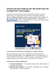 Smarter Decision-Making with Microsoft Power BI by DigiPrima Technologies
