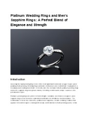 The Timeless Elegance of Platinum Wedding Rings