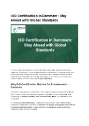ISO Certification Dammam