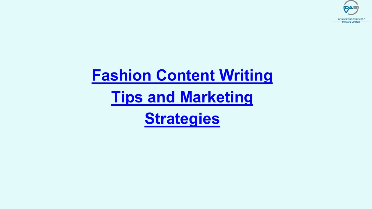 Fashion Content Writing Tips