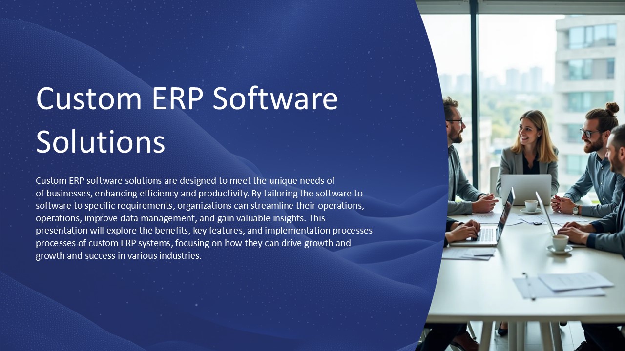 Smarter Solutions, Faster Growth – Custom ERP Built for You!