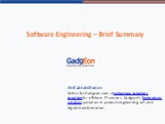 Software Engineering – Brief Summary