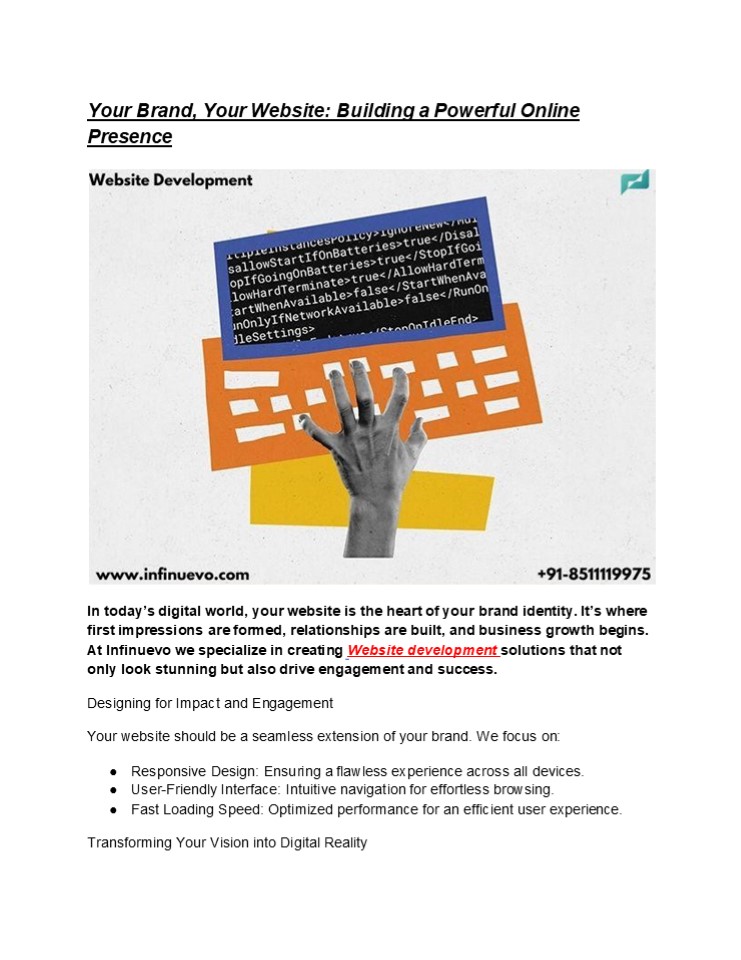 Your Brand, Your Website: Building a Powerful Online Presence