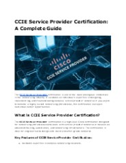 CCIE Service Provider Certification: Benefits & Career Scope