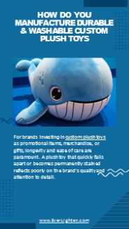 How Do You Manufacture Durable & Washable Custom Plush Toys