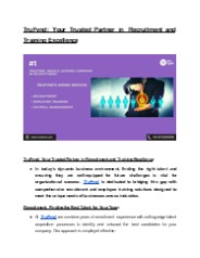 TruFynd: Your Trusted Partner in Recruitment and Training Excellence