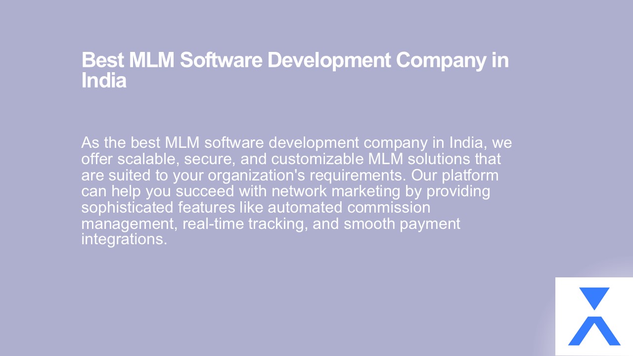 Best MLM Software Development Company in India