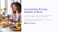 Intermittent Fasting: Benefits & Risks