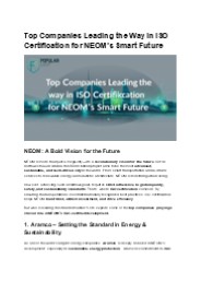 ISO Certification Neom