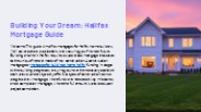 mortgage for building a home halifax