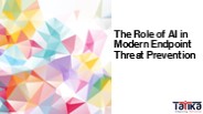 The Role of AI in Modern Endpoint Threat Prevention